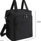 ALLCAMP 6 Bottle Wine Gift Bag - Insulated Tote Cooler, Adjustable Strap, Includes 6 Wine Glasses, Napkins & Corkscrew, Portable Travel Gifting(Black)