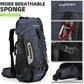 King'sGuard 60L Hiking Backpack Large Waterproof Camping Backpack for Men and Women Lightweight Frameless Backpacking Backpack with Rain Cover (Navy Blue) - Roamly