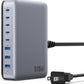 USB C Charger Block 515W[2025 Upgraded] GaN IV 8 Port Fast Charging Station Hub,Dual PD 100W USB C Laptop Charger Compatible with MacBook Pro/Air,iPad,iPhone 16/15,Galaxy S23/S24 Steam Deck Dell XPS