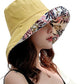 Women Wide Brim Sun Hats Metal Wired Edge Summer UV Protection Beach Fishing Hat for Hiking Garden Travel Chin Strap