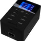 SABRENT 252W Charger – 8-Port USB PD 3.0 with LCD Display, Fast Charging for USB-C & USB-A Devices, Laptops, Phones, Tablets, Gaming Consoles – PPS, Overcharge Protection, Travel-Friendly (AX-8PTC)