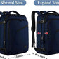 MATEIN Weekender Backpack, Large Capacity Travelling Suitcase Backpack with Strap for Clothes, Expandable Flight Approved Business Carry on Daypack for International Travel, Blue