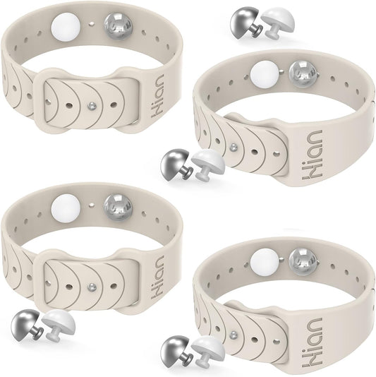 Hion Motion Sickness Bands Anti Nausea Acupressure Wristband Sea Sickness Wristbands Nausea Bands Natural Relief Motion & Morning Sickness -（2 Pairs Starlight)