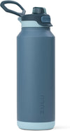 ZULU Powerfill Pro 40oz Stainless Steel Water Bottle with Quick Fill Lid, Triple Walled Vacuum Insulated Metal, Leak Proof Locking Lid, Sip and Chug, Reusable BPA Free, High Tide - Roamly