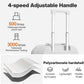 mixi 26 Inch Large Checked Luggage PC Hard Shell Suitcase Top Opening Aluminum Frame Travel Suitcases with Wheels, Smoke White