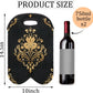 Neoprene Wine Tote, Bottle Carrier Gag Insulating Neoprene Thicker, Insulated Wine Bag for Travel Holds Two Bottles, Bottle Carrier Bags Protect the Bottles, Black Totem