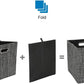 Posprica Collapsible Storage Cubes,11×11 Heavy Duty Fabric Stroage Basket Bins, 4pcs,Black