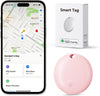 Tracker Tags, Item Finder Work with Apple Find My (iOS Only), Tracking Device Locator Smart Tag for Luggage, Keys, Wallet, Bike, Pets, Bags (Pink, 1 Pack)