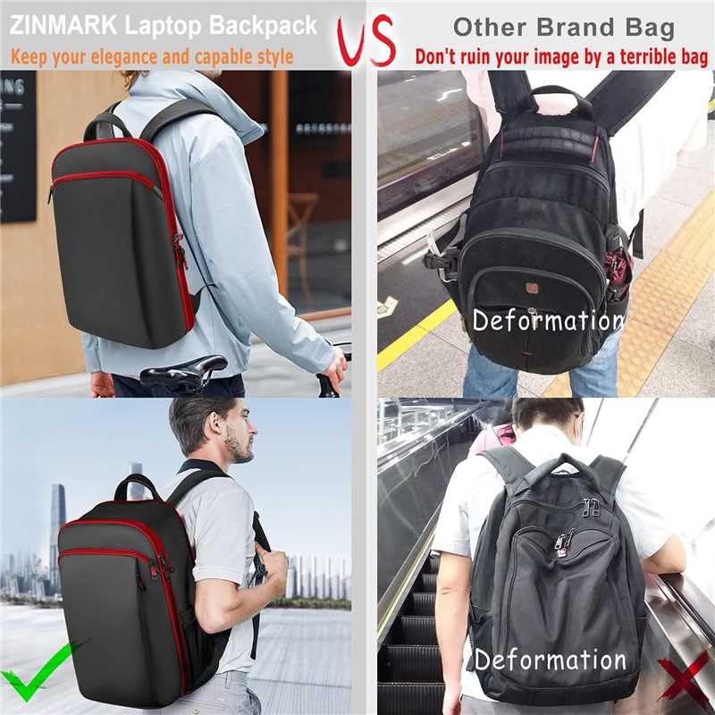 Slim Expandable 15 15.6 16 Inch Laptop Backpack Anti Theft Travel Business Durable Computer Bag