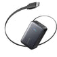 Anker Nano Power Bank, 10,000mAh Portable Charger with 2.3 ft InstaCord Retractable Cable, 45W Max Compact Battery Pack, Smart Display, for iPhone 16/17 Series, iPad, Galaxy, Pixel, and More