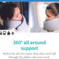 Memory Foam Travel Pillow | Provides Real Support to Head, Neck and Chin | Best Firm Airplane Pillow for Long Flights