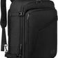 MATEIN Mens Travel Backpack, 27L Lightweight Carry on Backpack for Women, Expandable Business Backpacks, Waterproof Hiking Daypack for Outdoor Sports Rucksack Casual Daypack, Travel Essential, Black