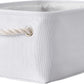 TheWarmHome Storage Basket for Gifts Empty - 11.8x7.8x5.2 inch 1 Pack Fabric Storage Cubes, Nursery Organizers and Storage for Closet Cloth Toy Book (White)
