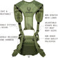 Binocular Harness Chest Pack - Lightweight Bino Harness with Rangefinder Pouch, Silent Hunting Chest Rig and Binocular Case w/ MOLLE system, Veteran Owned Gear, Green