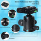 71" Camera Lightweight Foldable Aluminum Tripod & Monopod with 360° Ball Head Payload 33lbs, Adjustable Height Professional Travel Tripod for DSLR Camera Shooting Smartphone