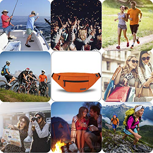Crossbody Bag for Women Men Orange Shoulder Fanny Pack Hands