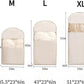 Space Saving Hanging Garment Bag With Self Compression Zipper,Garment Bags for Travel,Dust Cover for Coats Down Jackets, Closet Clothes Organizer with Clear Window (Beige, M+L+XL)