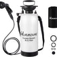 2.1 Gallon (8L) Portable Shower, 10 Spray Modes Pressurized Beach Shower with Nylon Insulated Sleeve, Camping Shower for Travel & Sand Rinse, Surf Shower, Portable Water Sprayer, White