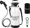 2.1 Gallon (8L) Portable Shower, 10 Spray Modes Pressurized Beach Shower with Nylon Insulated Sleeve, Camping Shower for Travel & Sand Rinse, Surf Shower, Portable Water Sprayer, White