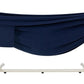 LazyDaze Hammocks Double Hammock with Stand - 2 Person Heavy Duty Outdoor Hammock for Adults, Includes Durable Steel Stand, Portable Carrying Bag and Pillow, Navy Blue