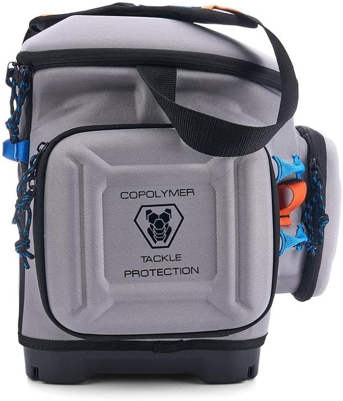 Plano Atlas 3700 Tackle Bag, Premium EVA-Constructed Fishing Tackle Bag, Molded Waterproof Base, Water-Resistant Cell Phone Pocket, Magnetic Tool and Hook Holder