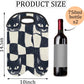 Neoprene Wine Tote, Bottle Carrier Gag Insulating Neoprene Thicker, Insulated Wine Bag for Travel Holds Two Bottles, Bottle Carrier Bags Protect the Bottles, Checkered Cat