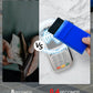 Aluminum Wallet for Men - RFID Protected, Scratch Resistant, Large Capacity, Extra Pocket, Sliding Button, Blue