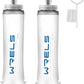Soft Flasks Soft Running Water Flask Collapsible Soft Water Bottles Small BPA-Free for Sports Hiking Hydration Pack 500 ml/17oz，300 ml/10oz（2pack-500ml,blue）