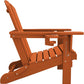 SERWALL Adirondack Chair with Cup Holders - Composite Adirondack Chairs HDPE Outdoor Chairs All Weather Use- Orange