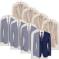 Zilink Suit Bags for Closet Storage and Travel 43" Hanging Storage Bags for Clothes Garment Bags for Storage, T-Shirt, Suits, Coats, Jackets - Beige, 8 Pack