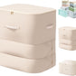 XL Ultra Space Saving Bags self compression organizer bags space saver bag for comforters Storage bag organizer for blankets bedding clothes(Beige-1PCS)