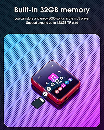 MP3 Player Bluetooth 5.3 Full Touch Screen Color Screen mini MP3 Player