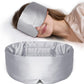 Zenssia Satin Sleep Mask for Women and Men, Lightweight Padded Eye Mask with Adjustable Strap, Comfort Blackout for Travel and Nap - Silver Grey