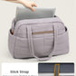 Travel Duffle Bag,Puffer Carry On Duffel Bag with Laptop Compartment Waterproof Overnight Weekender Bags for Women Large Hospital Tote Bags for Labor and Delivery(Medium,Khaki Gray）
