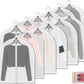 Clear Garment Bags Clothes Covers Protecting Dusts (Set of 12) for Storage Plastic Garment Bags Hanging Clothes Bags Dress Bag with Full Zipper for Closet Storage - 24'' x 32''/12 Pack