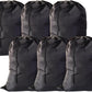 Extra Large Laundry Bag 6 Pack, Travel Laundry Bags with Drawstring Closure, 30"x40", for college, dorm and apartment dwellers (6Pcs Black)