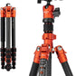 Fotopro 60" Carbon Fiber Tripod, Compact Lightweight Travel Tripod for DSLR Camera, Camera Tripod with Ballhead Quick Release Plate Carry Bag, with Detachable Monopod, Max Load 17.63lb