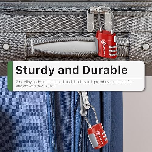 TSA Approved Cable Luggage Locks (2 Count)