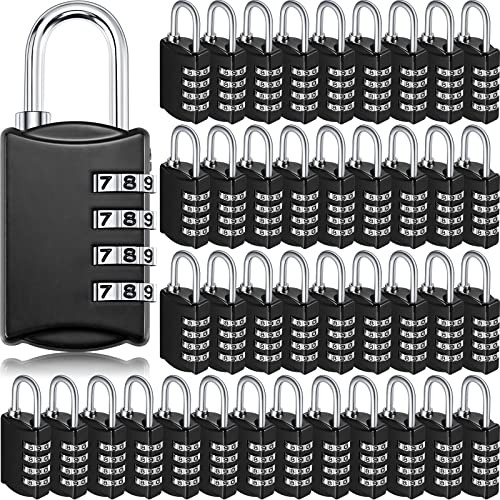 40 Pcs 4 Digit Combination Locks Small Combo Number Locks Bulk (40 Count)