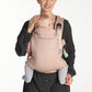 Grownsy Baby Carrier Newborn to Toddler (7-44lbs), Ergonomic & Cozy Wraps with One-Click Buckle, Head Support for Hands-Free Comfort, Dusty Pink