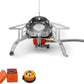 Windproof Camping Stove, Portable Camping Stove with Piezo Ignition, Collapsible Design with Carrying Casefor Outdoor Hiking, Backpacking, Picnic & Emergency Cooking (5200W)