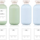 6.8 oz Plastic Travel Shampoo Bottles, Refillable Flip Cap Squeeze Bottles for Toiletries, Large Leakage-proof Travel Shampoo and Conditioner Container (Blue and Green)