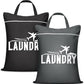 2 Pcs Large Travel Laundry Bags - Washable Waterproof Wet Dry Bags for Dirty Clothes, Swimsuits, Gym Clothes, Laundry, Swimming Pool, Yoga, College Dorm (Black+Grey)