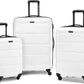Samsonite Omni PC Hardside Expandable Luggage with Spinner Wheels, Checked-Large 28-Inch, White