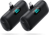[2-Pack] Mini Portable Charger 5000mAh Power Bank,3A PD USB C Cell Phone Portable Power, LCD Display Battery Pack Compatible with iPhone 16/15/15 plus/15 pro/15 pro Max/Android/Samsung/Moto/LG etc