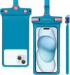 wellhouse Waterproof Phone Pouch, Waterproof Phone Case for iPhone 16 15 14 13 12 Pro Max XS Samsung, IPX8 3D Cellphone Dry Bag Beach Essentials (1 Pack - Blue7.0, 7 inch)
