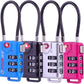TSA Approved Cable Luggage Locks, Re-settable Combination with Alloy Body
