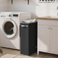 SOLEDI Slim Laundry Hamper with Lid, Narrow Laundry Basket with Removable Bags, Dirty Clothes Hamper with handle, Small Hamper perfect for Laundry room, Bathroom, Bedroom, Small spaces. 70L Black