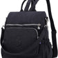 MINTEGRA Women Shoulder Backpack Multi-Pocket Nylon Purse Large Capacity Waterproof Casual Daypack