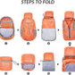 ZOMAKE 25L Ultra Lightweight Packable Backpack, Foldable Hiking Backpacks Water Resistant Small Folding Daypack for Travel(Orange)